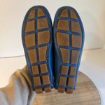 L.L.Bean  Bright Blue Genuine Leather Bow Moccasin Driving Shoe Size Size 7 Photo 6