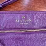Kate Spade  Authentic Two Zipper Purple Wristlet Wallet Pouch Clutch Photo 2