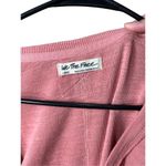 Free People Rose Pink Ribbed Scoop Neck Puffed Short Sleeve Top L Photo 6