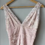 Free People  Intimately Free Viper Velvet Chemise Mini Dress Size Small Pale Pink Photo 2