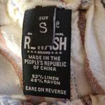 REWASH Striped‎ Boho Linen Blend Shorts Festival Beachy Coastal Resort Vacation Size S Photo 6