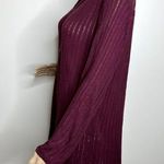 Lucky Brand Linen Purple Knit Lace Long Sleeve Shirt Photo 1