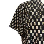 Koret Dress SZ 12 Geometrical Aztec Knee Length Short Sleeve Brown Cream Prep Photo 1