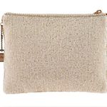 NWT Mary Francis Creme and Gold Beaded Bride Tribe Clutch Bag Photo 1