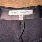 Rebecca Minkoff Lambskin Leather Combo Alma Short Sleeve Zip Top Photo 4