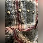 Rails  Blouse Women's Studded Plaid Button Down Rex Charcoal Berry Blush Photo 4