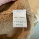 Garnet Hill  Neutral Colorblock Cashmere Turtleneck Sweater Size Small Photo 2