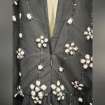 Alexis  Black Dress with White Floral Pattern Size M Photo 2