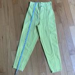 Vintage Italian 80s High Waisted Straight Leg Ankle Pants with Big Buckle Belt Yellow Size 4 Photo 1