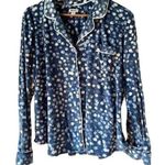 DKNY Pajama Fleece Set Blue and White Large Photo 0