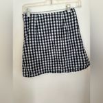 American Eagle  black gingham mini skirt size XS 91% cotton 9% linen Photo 5