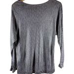 Halston Heritage Pewter Metallic Knit Boat Neck Sweater Size Large Silver Photo 4