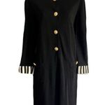 Adrienne Vittadini Vintage Black Cotton Long Sleeve Dress, Size 6 Photo 0