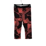 Nike Pro Dri Fit Capri Capris Womens Medium Pink Black Geometric Activewear Photo 2