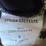 Sienna Sky Navy Blue Floral Cold Shoulder Double Button Neck Blouse Size Small Photo 4