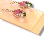 Hypoallergenic Hook Earrings Dried Flower Tree Nature Outdoors Plants Feminine Purple Photo 1