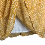 Gaevet Ditsy Floral Layered Sleeve Tunic Dress Lined‎ NWT Medium Women’s Yellow Photo 4