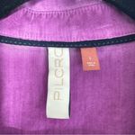 Pilcro Anthropologie  Joelle Relaxed Purple Button Down Blouse Size L Photo 4