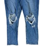 American Eagle  Mom Jeans Womens 10 Short Medium Wash Distressed High Rise Photo 3