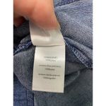 We Wore What  Womens Size Medium Large Boyfriend Overshirt Blue Dark Wash Denim NWT Photo 4