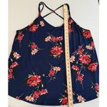 Stitch Fix NEW Tank Top Womens 3X Navy Floral Stretch Travel Bloom Romantic Photo 2