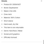 Daydreamer  Def Leopard High n Dry Graphic Tee Shirt Photo 2