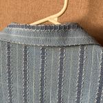 Bonworth Vintage  Light Blue Striped Petite Top medium petite Photo 11