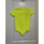 SKIMS  Essential T-Shirt Bodysuit Yellow Highlighter L-XL‎ Short Sleeve NWOT Photo 1
