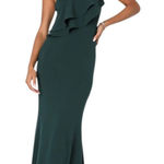 Lulus Green Ruffled One-Shoulder Maxi Dress NWT Size XS Wedding Guest Dress Photo 0