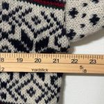 Vintage L.L. Bean Fair Isle Nordic Cardigan Sweater Wool Sie XL Women’s Winter Blue Photo 10
