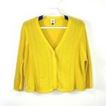 CAbi Sunny Sweater Size XS Yellow Cardigan Style 5637 Cropped Boxy Fit V Neck Photo 0