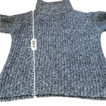 J.Crew Point Sur Turtleneck Sweater Women’s Size Small Blue White Marled Chunky Photo 6