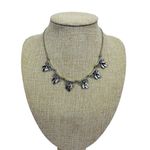 Vintage Krementz Silver Tone Crystal Leaf Flowers Wedding Bridal 15" Necklace‎ Photo 4
