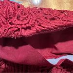 Loft  Lace Skirt Lined Red size 2 Photo 8