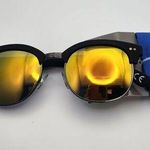 Falls Creek NWT  Black & Gunmetal Sunglasses & Blue Cord Photo 0