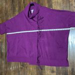 Chico's Cashmere Blend Elegant Purple Cowl Neck Fringe Poncho Sweater Size L/XL Photo 9