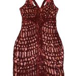 Bebe  addiction pink sequined mini dresz Photo 2