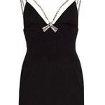 Area NYC Area Deco Crystal-Bow Minidress Size XS  Photo 1