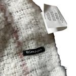 Super soft oversized fringe stripe down scarf White Photo 5