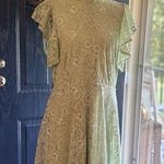 Anthropologie Maeve Women Mini Dress Green Sleeveless Mock Neck Size L NWT Photo 0