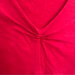 Horny Toad  Rosalinda Dress Size Medium Red Organic Cotton Blend Ruched Midi Photo 1