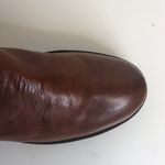 Frye  Allison Back Zip Antiqued Leather Brown Boots Photo 3