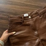 Wilfred Melina Brown Faux Leather Straight Leg Pants Size 6 Photo 6