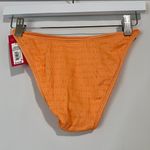 Xhilaration Women’s High Leg Scoop Waist Bikini Bottom Orange NWT Photo 6