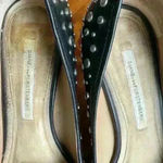 Diane Von Furstenberg  Alina black, silver studded, pointy toe heels; size 9 Photo 3