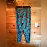 Aerie  Paisley Jogger style Pants in Green and Pink size M Photo 2