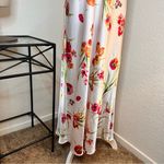 Oscar de la Renta OSCAR DE LA‎ RENTA Pink Label Floral Satin Slip Midi Dress Size Medium Photo 2