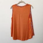 PaperMoon [] Orange Floral Print Sleeveless Chiffon Blouse Work Top Size Medium M Photo 1