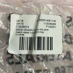 ASOS Curve mix and match sleek crop White bikini top Size 14 NEW Photo 3