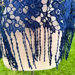 Ultra Pink  Crochet Open Back Fringe Tank Photo 8